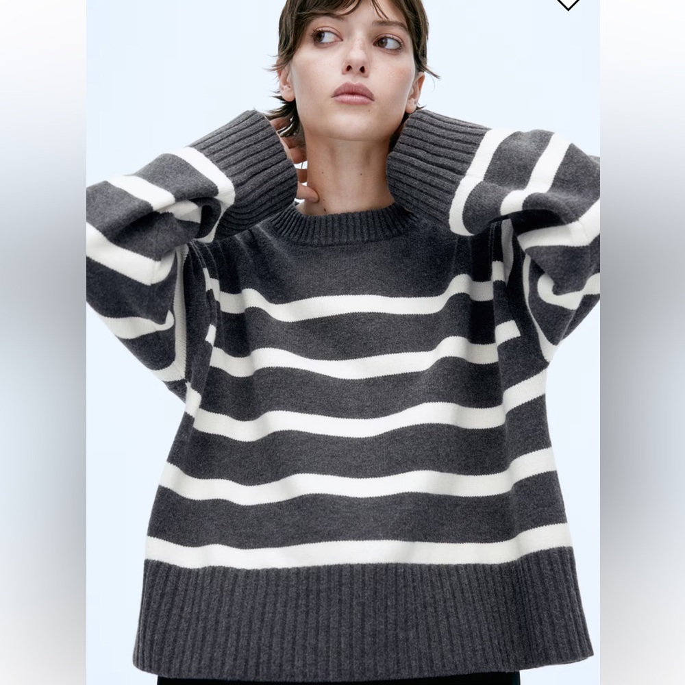 H&M Fine-Knit Striped Sweater Size S